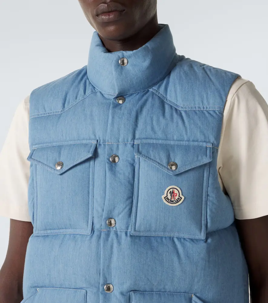 Moncler Ervional denim down vest | Thumbnail 3 Moncler Ervional denim down vest | Thumbnail 3