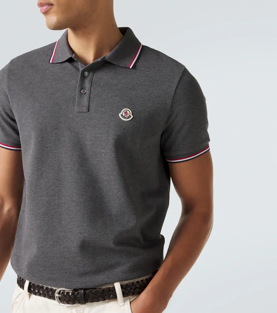 Moncler Logo cotton piqué polo shirt | Thumbnail 4