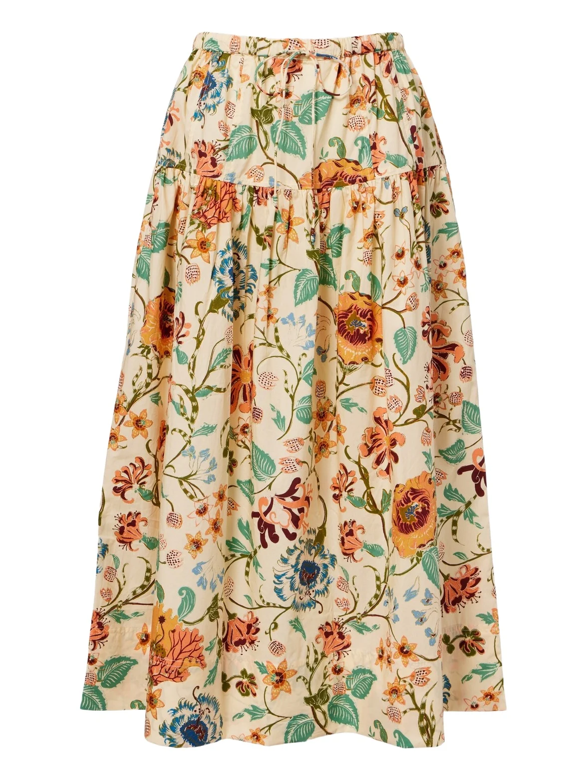Theodora floral cotton midi skirt Theodora floral cotton midi skirt