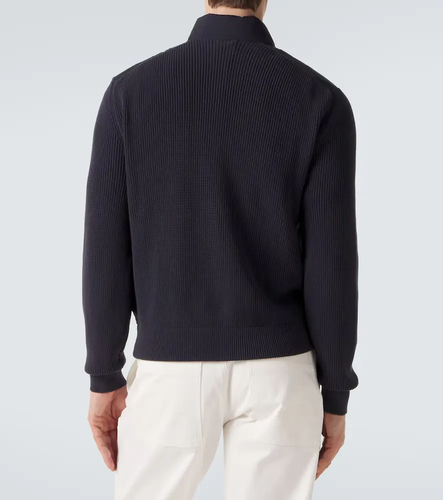 Moncler Down-paneled cotton-blend cardigan | Thumbnail 4