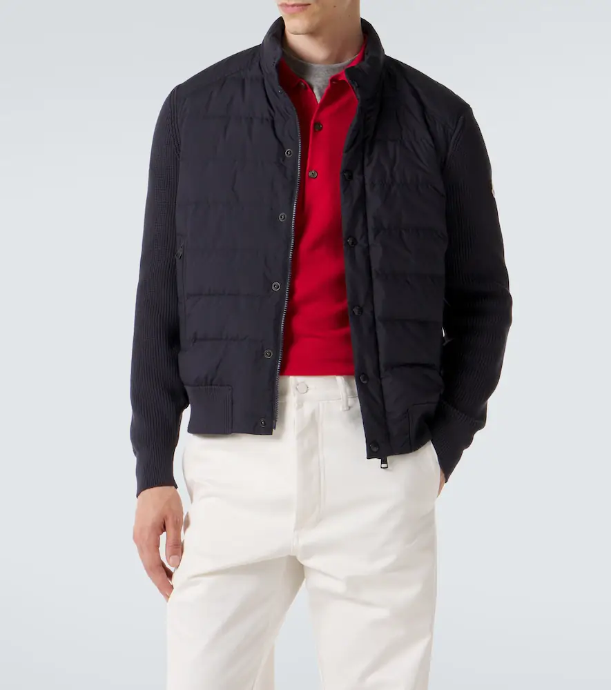 Moncler Down-paneled cotton-blend cardigan | Thumbnail 5
