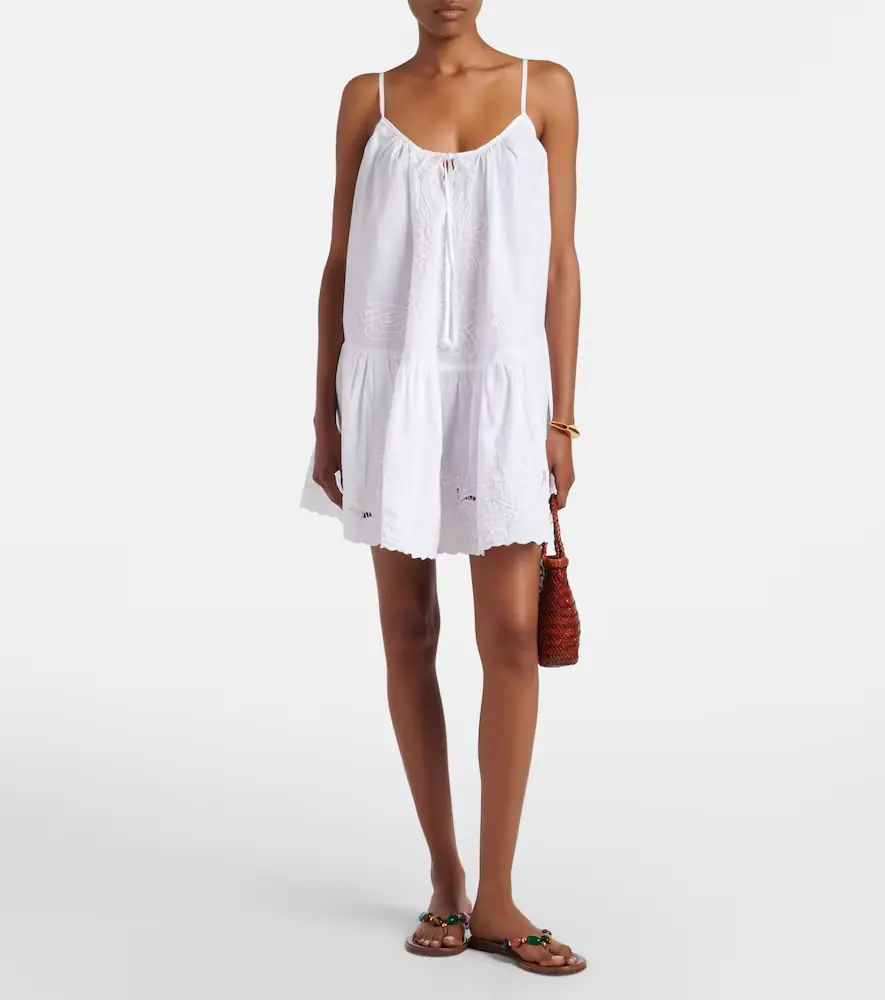 JULIET DUNN Embroidered cotton poplin minidress | Thumbnail 2