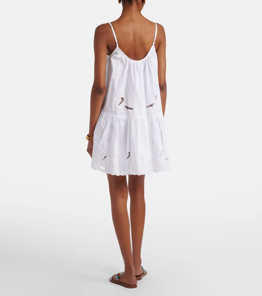 JULIET DUNN Embroidered cotton poplin minidress | Thumbnail 4