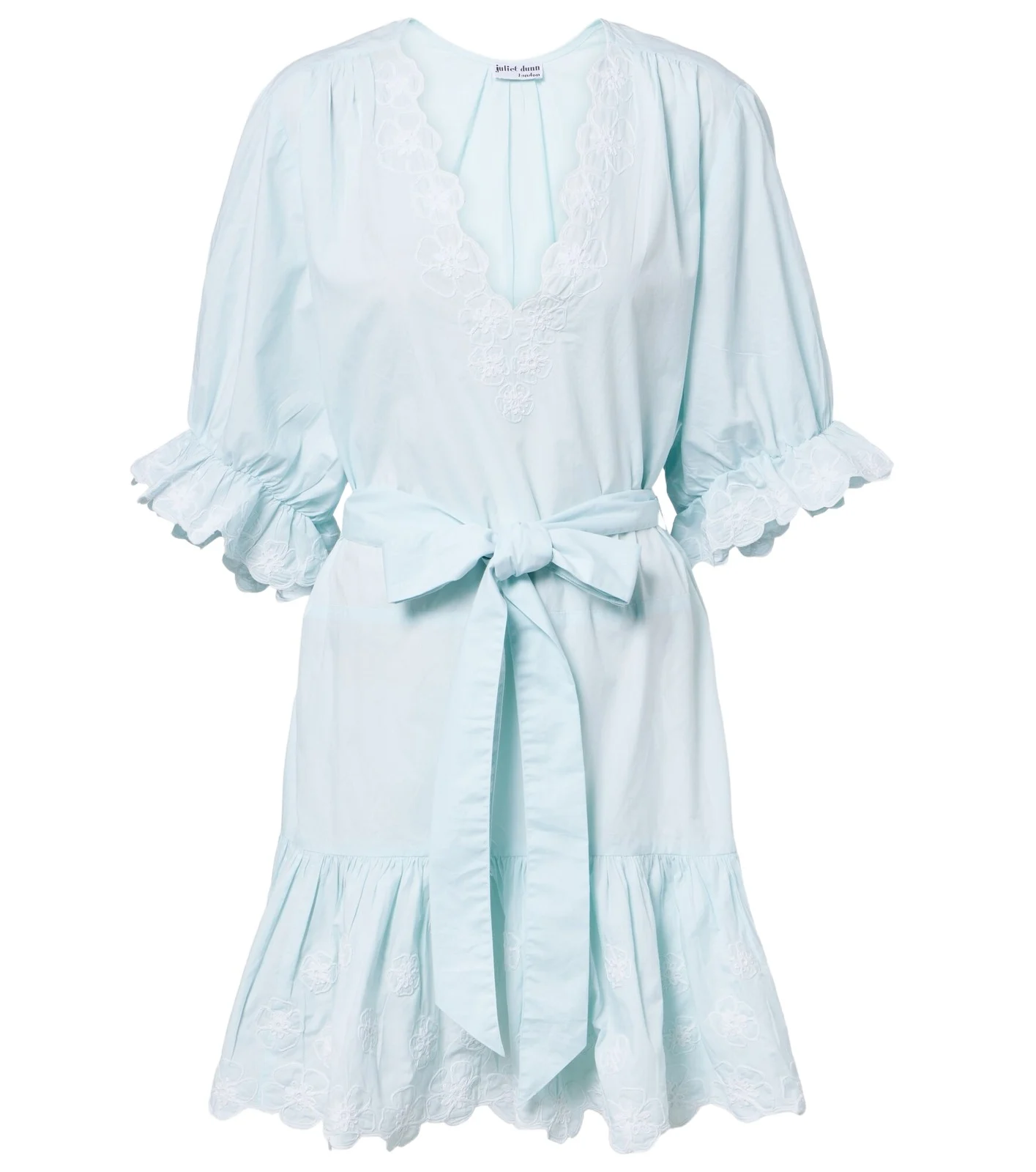 Embroidered cotton poplin minidress Embroidered cotton poplin minidress