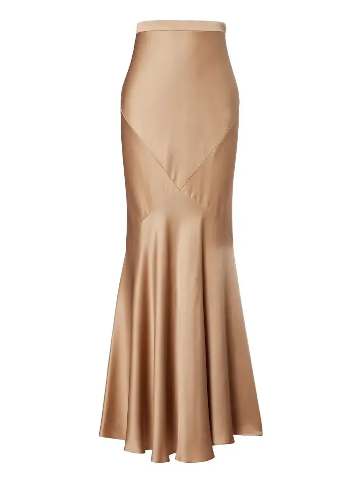 Satin maxi skirt