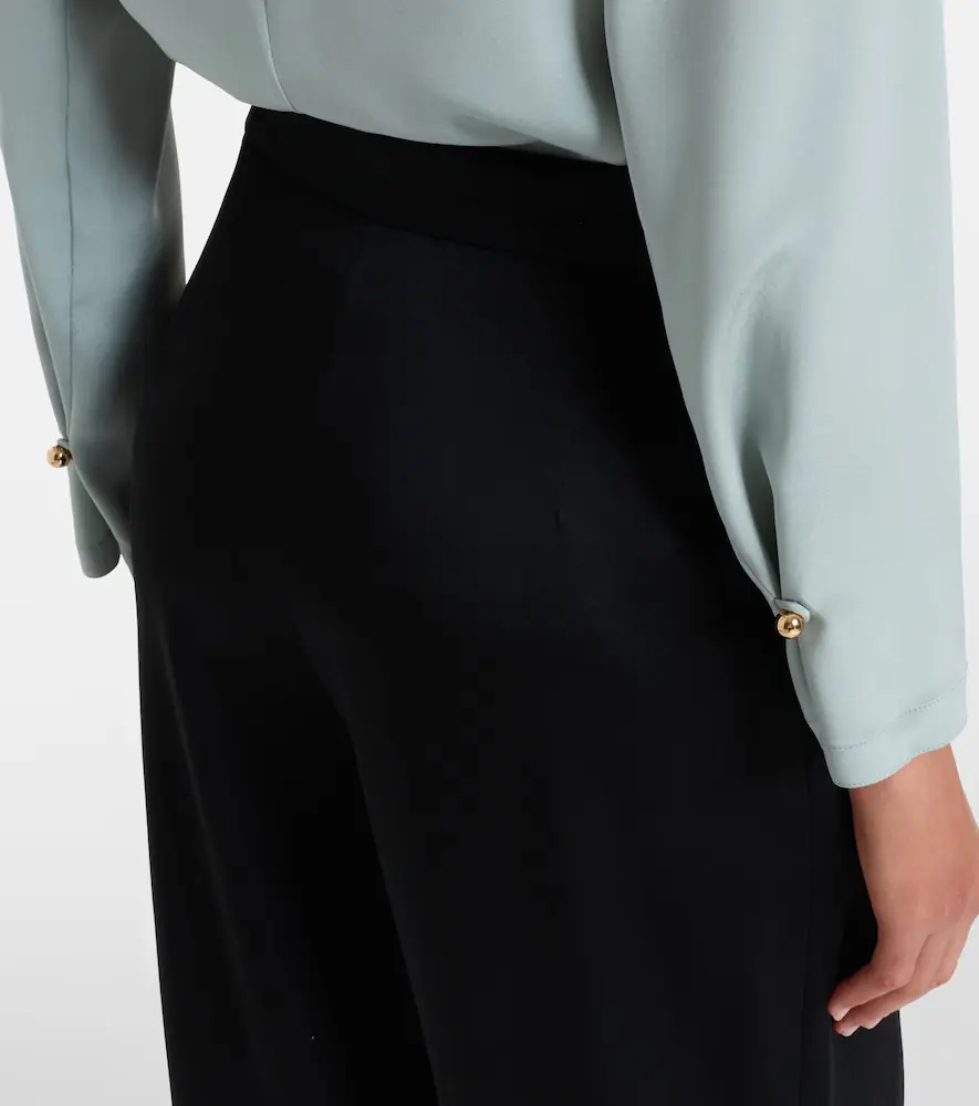 Max Mara Crêpe satin wide-leg pants | Thumbnail 3 Max Mara Crêpe satin wide-leg pants | Thumbnail 3
