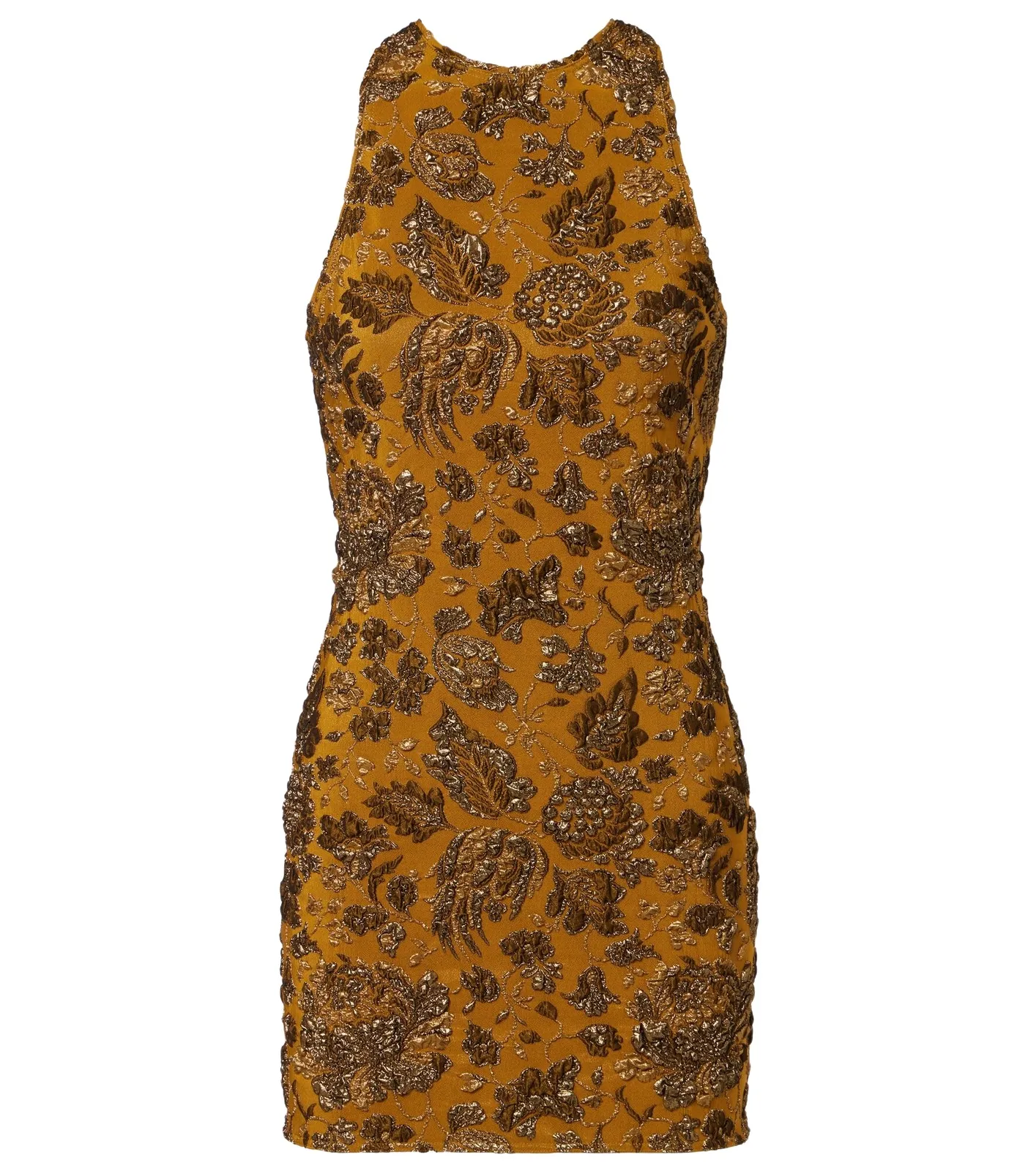 Saint Laurent Floral brocade minidress