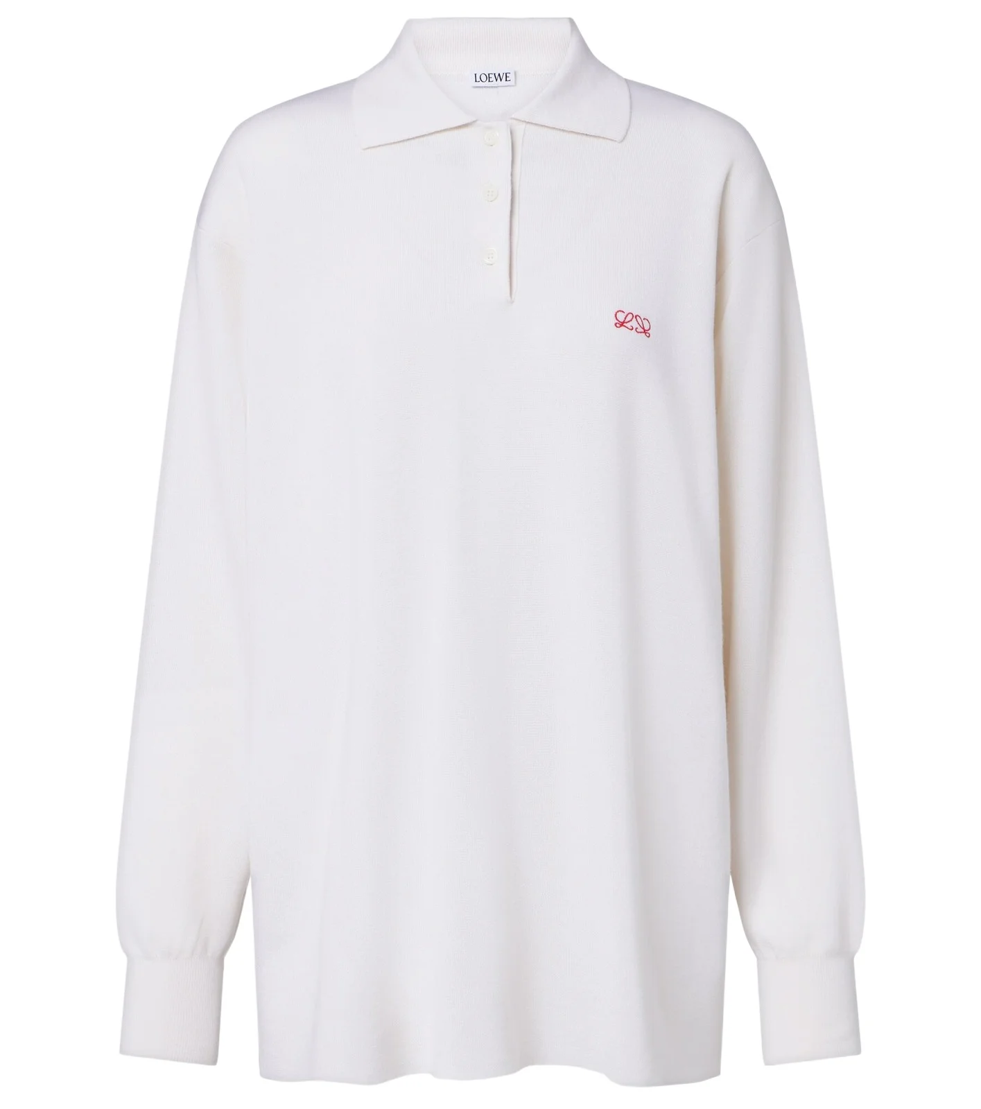 Double L cashmere blend polo sweater