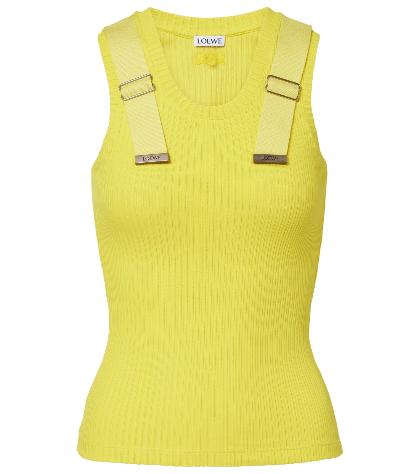 Loewe Ribbed-knit cotton-blend tank top