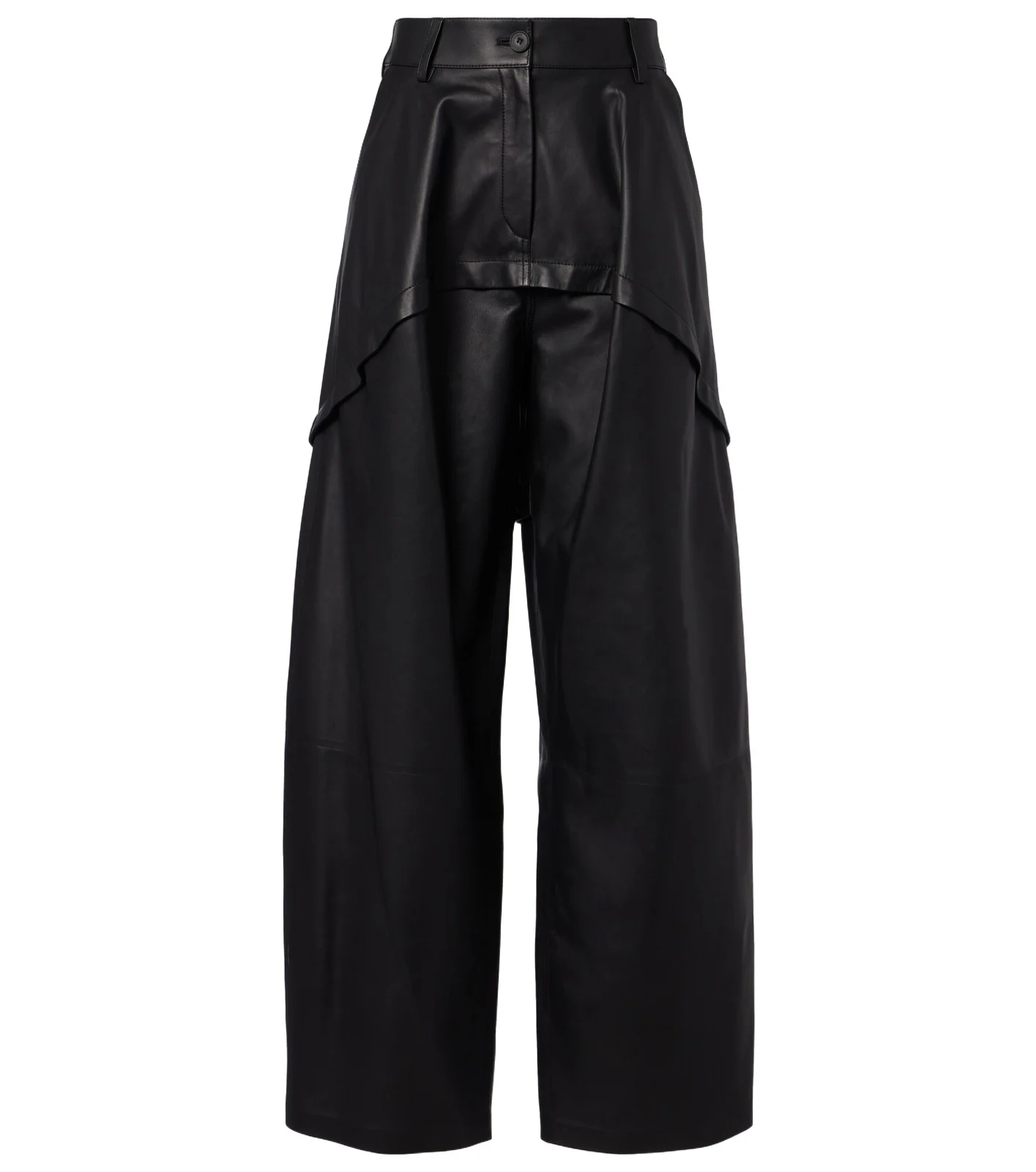 Paneled leather wide-leg pants Paneled leather wide-leg pants