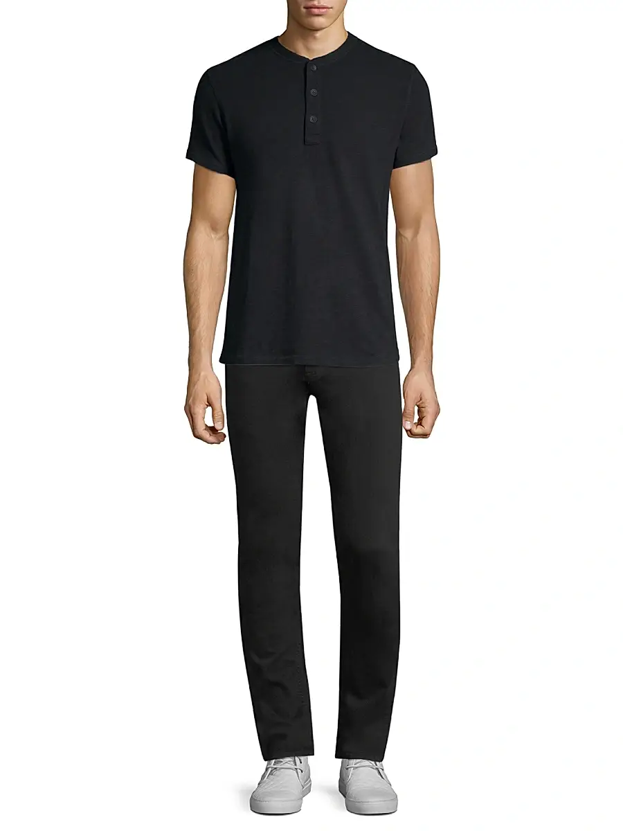 rag & bone Men's Modern Slim-fit Short Sleeve Henley T-Shirt | Thumbnail 2 rag & bone Men's Modern Slim-fit Short Sleeve Henley T-Shirt | Thumbnail 2