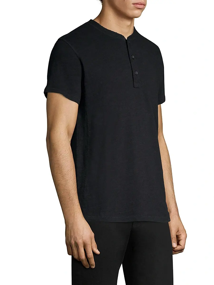 rag & bone Men's Modern Slim-fit Short Sleeve Henley T-Shirt | Thumbnail 4 rag & bone Men's Modern Slim-fit Short Sleeve Henley T-Shirt | Thumbnail 4