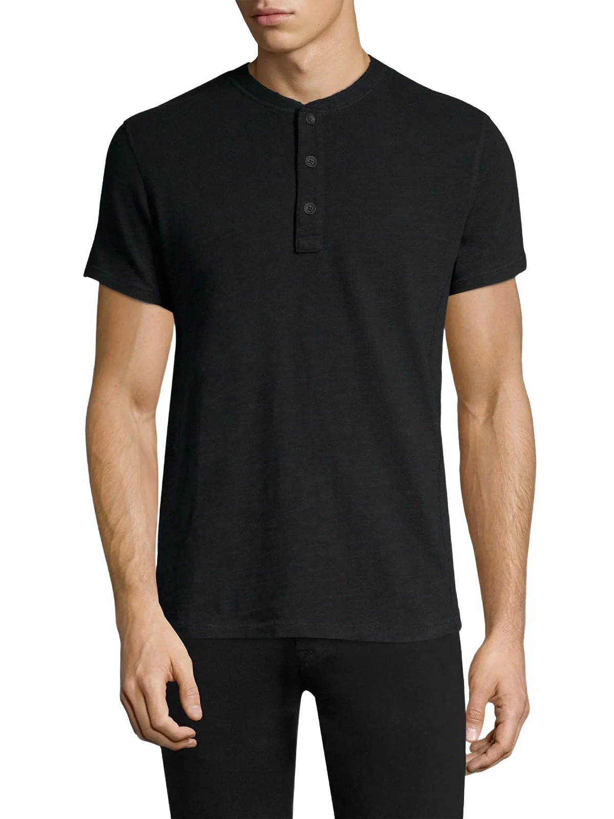rag & bone Men's Modern Slim-fit Short Sleeve Henley T-Shirt