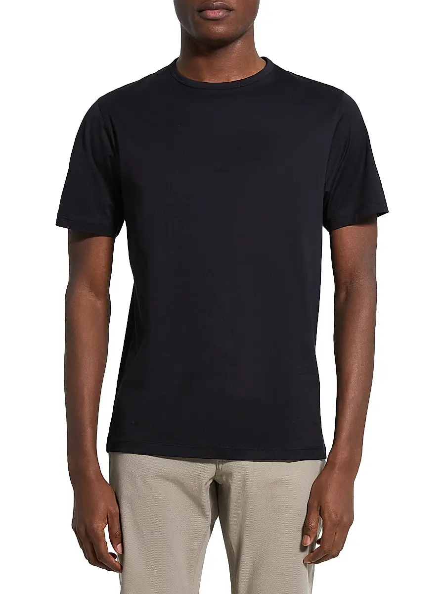 Theory Men's Precise Luxe Cotton T-Shirt | Thumbnail 3 Theory Men's Precise Luxe Cotton T-Shirt | Thumbnail 3