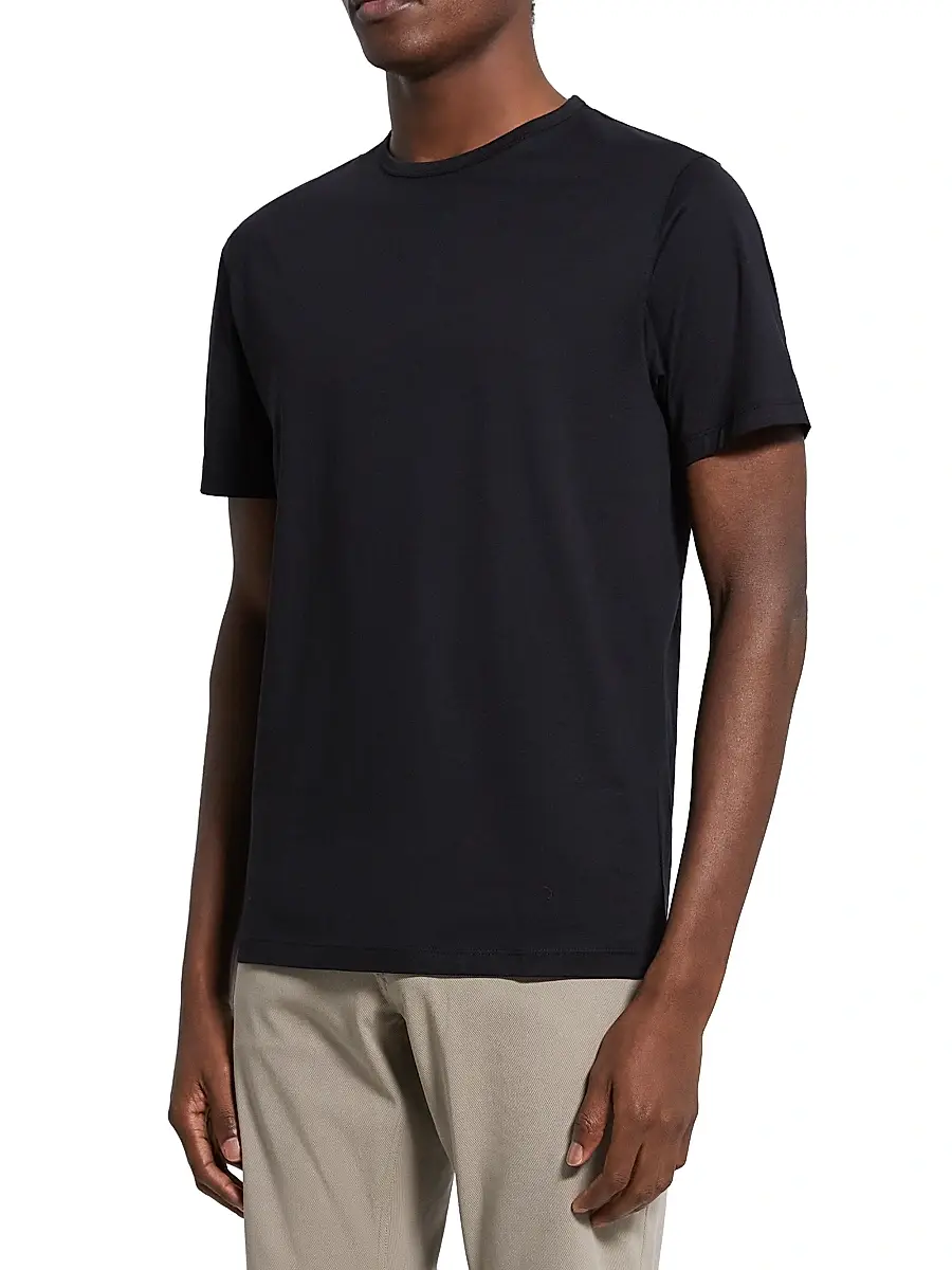 Theory Men's Precise Luxe Cotton T-Shirt | Thumbnail 4 Theory Men's Precise Luxe Cotton T-Shirt | Thumbnail 4