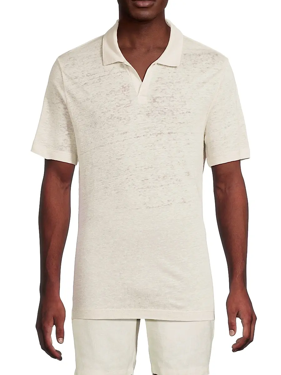 Onia Men's Shaun Linen Polo Shirt | Thumbnail 3 Onia Men's Shaun Linen Polo Shirt | Thumbnail 3
