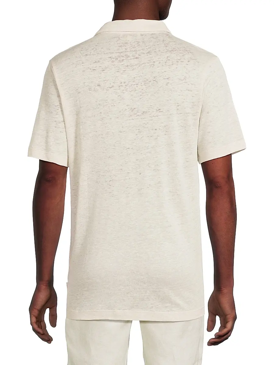 Onia Men's Shaun Linen Polo Shirt | Thumbnail 5 Onia Men's Shaun Linen Polo Shirt | Thumbnail 5