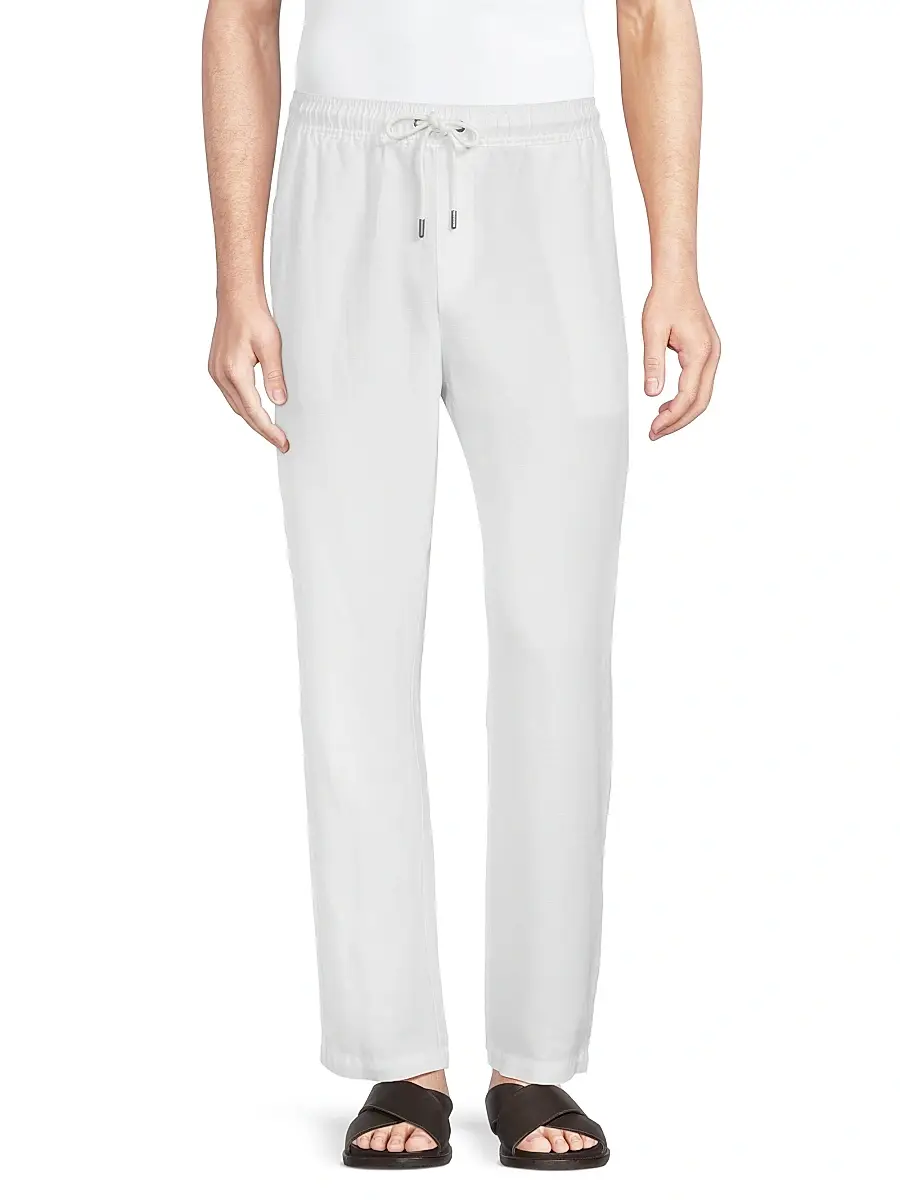 Onia Men's Linen-Blend Drawstring Pants | Thumbnail 3 Onia Men's Linen-Blend Drawstring Pants | Thumbnail 3