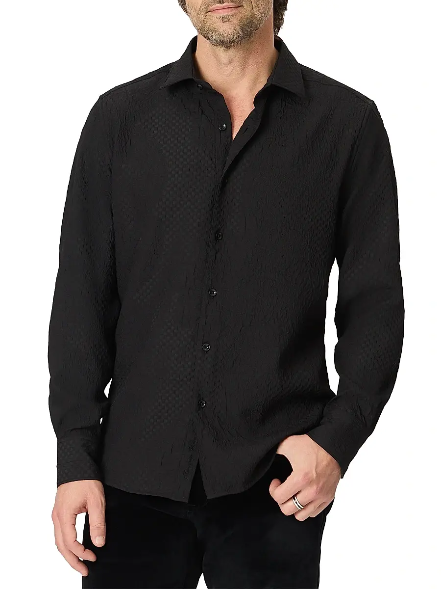Robert Graham Men's Devonshire Button-Front Shirt - Black | Image 1 Robert Graham Men's Devonshire Button-Front Shirt - Black | Image 1
