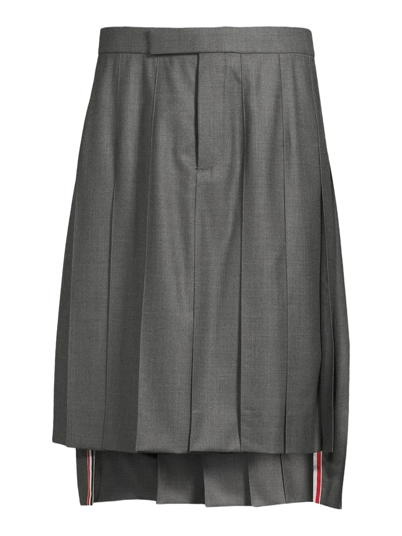 Men's Pleated Wool Twill Skirt Men's Pleated Wool Twill Skirt