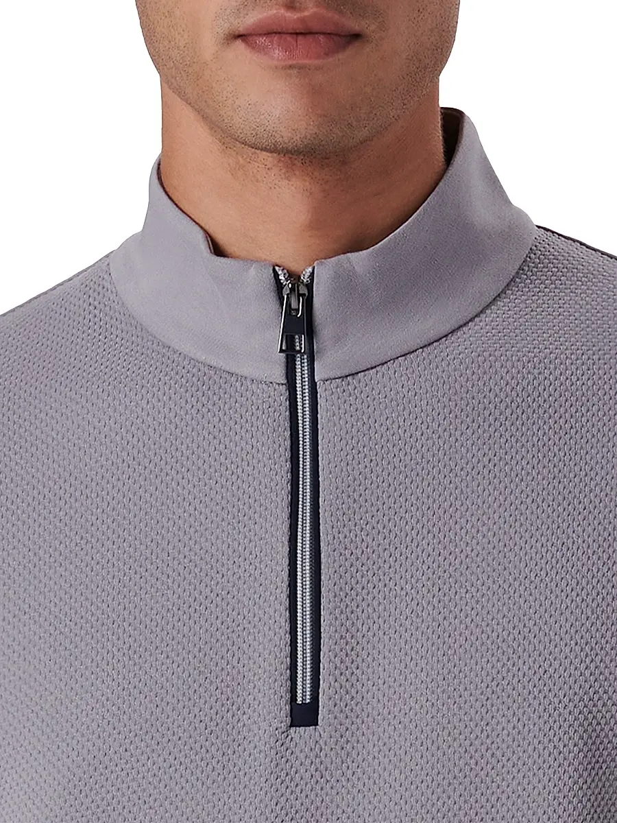 Bugatchi Men's Quarter-Zip Knit Jacket | Thumbnail 6 Bugatchi Men's Quarter-Zip Knit Jacket | Thumbnail 6