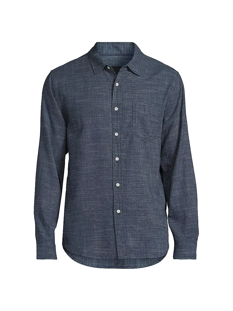 RAILS Men's Wyatt Button-Up Shirt - Navy Etch - Size XXL | Image 1 RAILS Men's Wyatt Button-Up Shirt - Navy Etch - Size XXL | Image 1