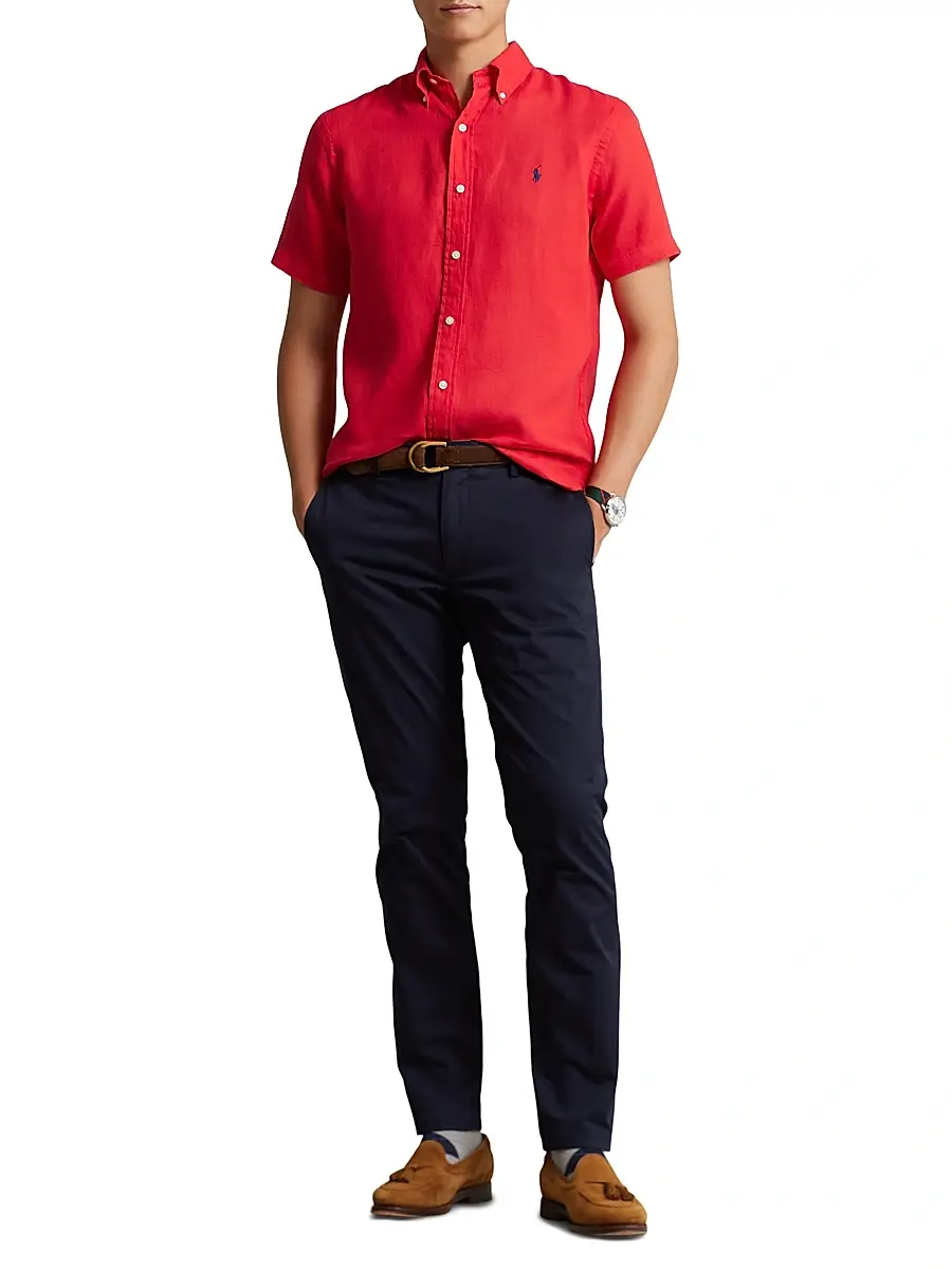Polo Ralph Lauren Men's Classic-Fit Short-Sleeve Linen Shirt | Thumbnail 2