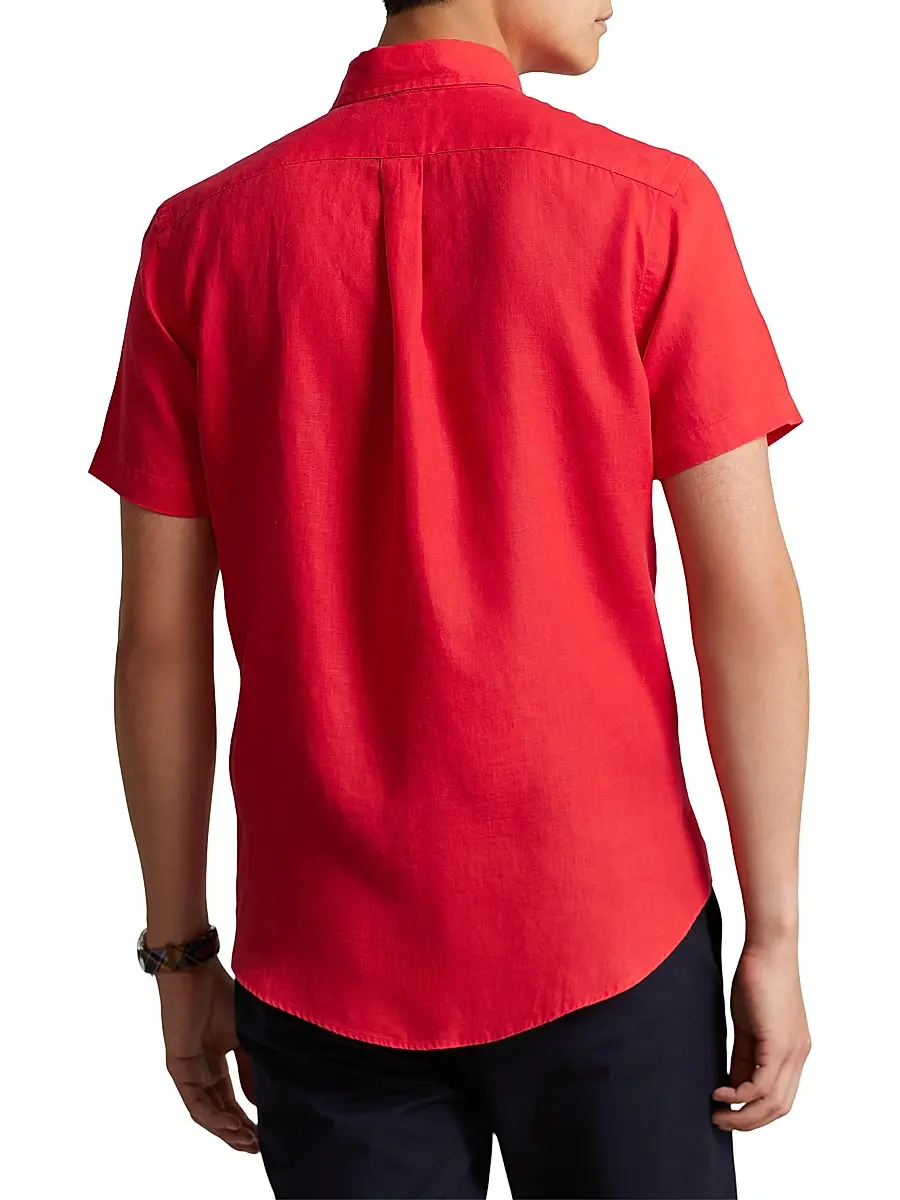 Polo Ralph Lauren Men's Classic-Fit Short-Sleeve Linen Shirt | Thumbnail 4