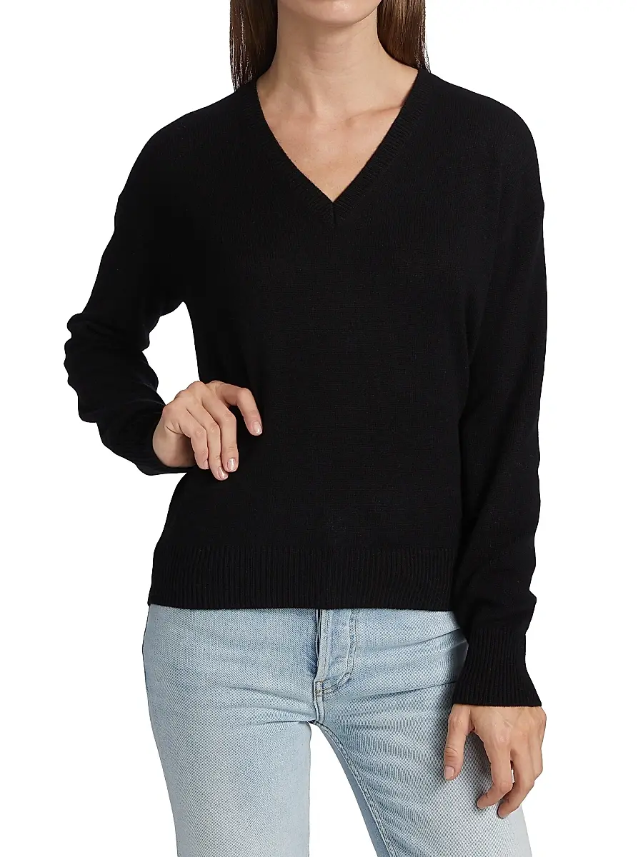 Theory Women's Easy V-Neck Cashmere Sweater | Thumbnail 3