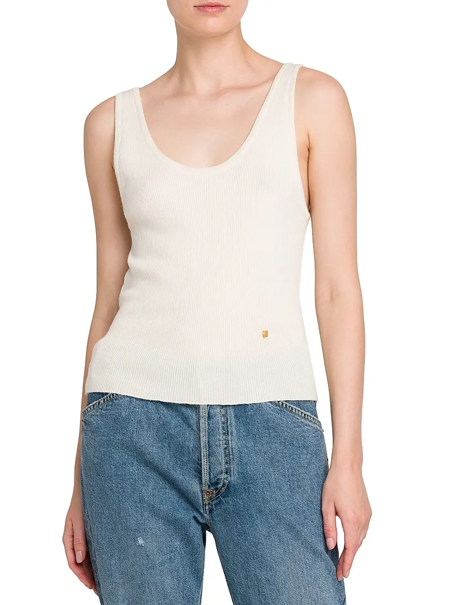 MOSCHINO Women's Ultrafine Wool-Silk Tank | Thumbnail 3 MOSCHINO Women's Ultrafine Wool-Silk Tank | Thumbnail 3