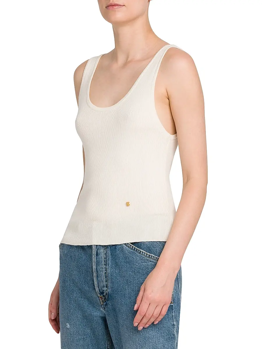 MOSCHINO Women's Ultrafine Wool-Silk Tank | Thumbnail 4 MOSCHINO Women's Ultrafine Wool-Silk Tank | Thumbnail 4