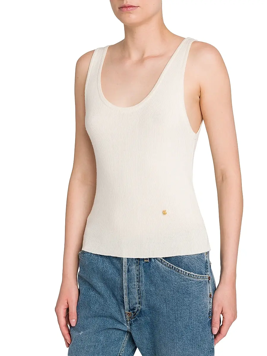 MOSCHINO Women's Ultrafine Wool-Silk Tank | Thumbnail 6 MOSCHINO Women's Ultrafine Wool-Silk Tank | Thumbnail 6