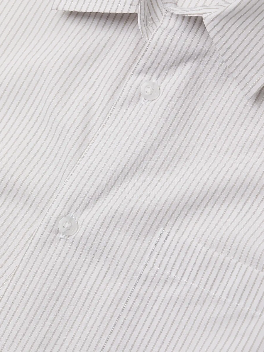 Vince Men's Pinstriped Cotton-Blend Button-Front Shirt | Thumbnail 6 Vince Men's Pinstriped Cotton-Blend Button-Front Shirt | Thumbnail 6