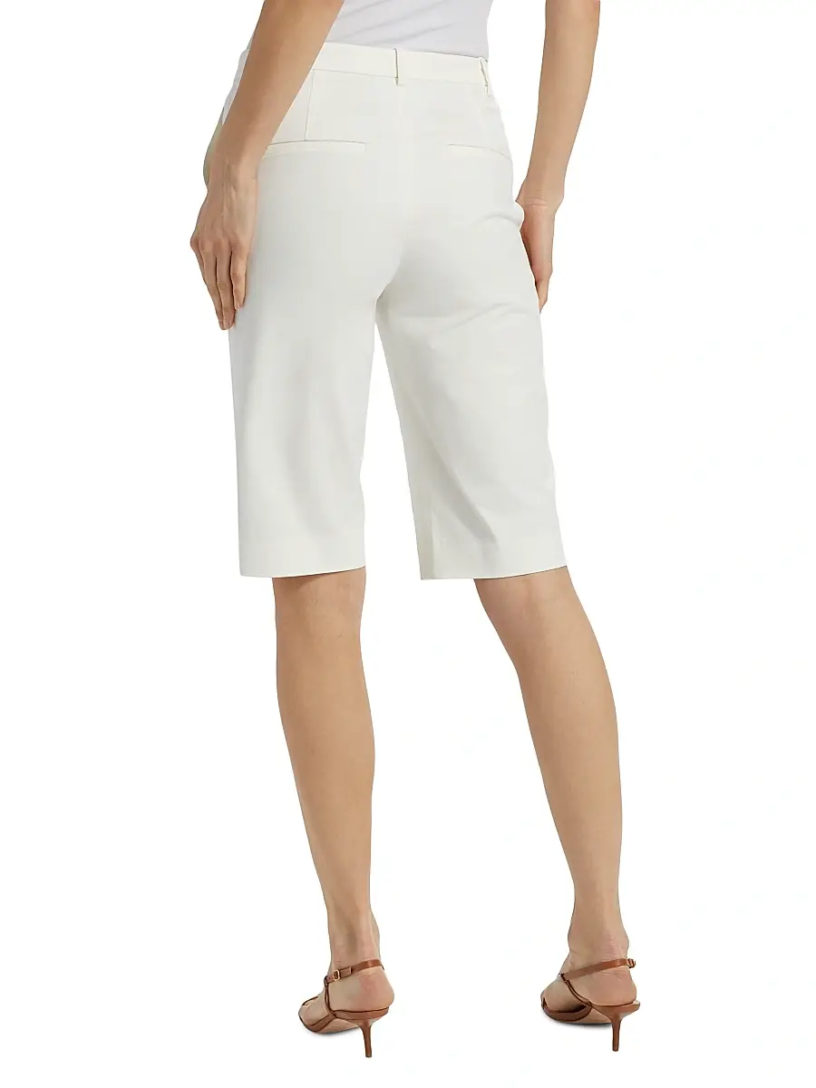 Vince Women's Stretch-Cotton Mid-Rise Bermuda Shorts | Thumbnail 5 Vince Women's Stretch-Cotton Mid-Rise Bermuda Shorts | Thumbnail 5