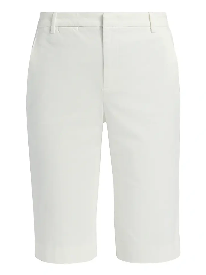 Vince Women's Stretch-Cotton Mid-Rise Bermuda Shorts
