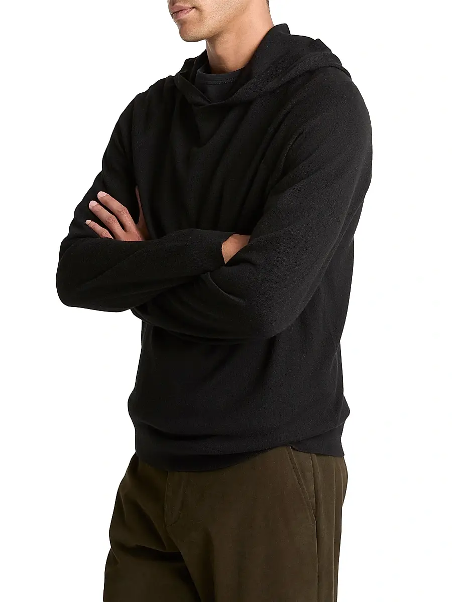 Vince Men's Wool-Cashmere Relaxed-Fit Hoodie | Thumbnail 2 Vince Men's Wool-Cashmere Relaxed-Fit Hoodie | Thumbnail 2