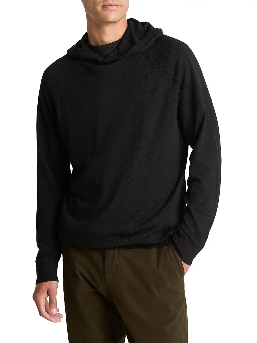 Vince Men's Wool-Cashmere Relaxed-Fit Hoodie