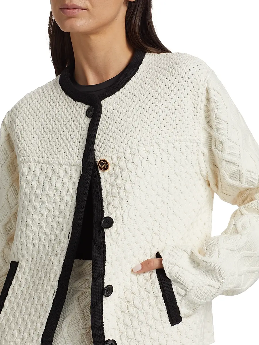 MOSCHINO Women's Textured Knit Jacket | Thumbnail 6 MOSCHINO Women's Textured Knit Jacket | Thumbnail 6