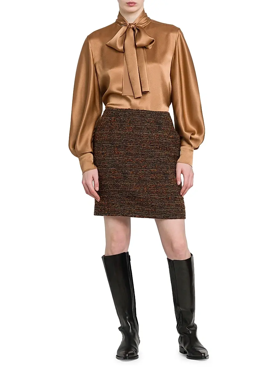 Alberta Ferretti Women's Bouclé Slim Miniskirt | Thumbnail 2 Alberta Ferretti Women's Bouclé Slim Miniskirt | Thumbnail 2