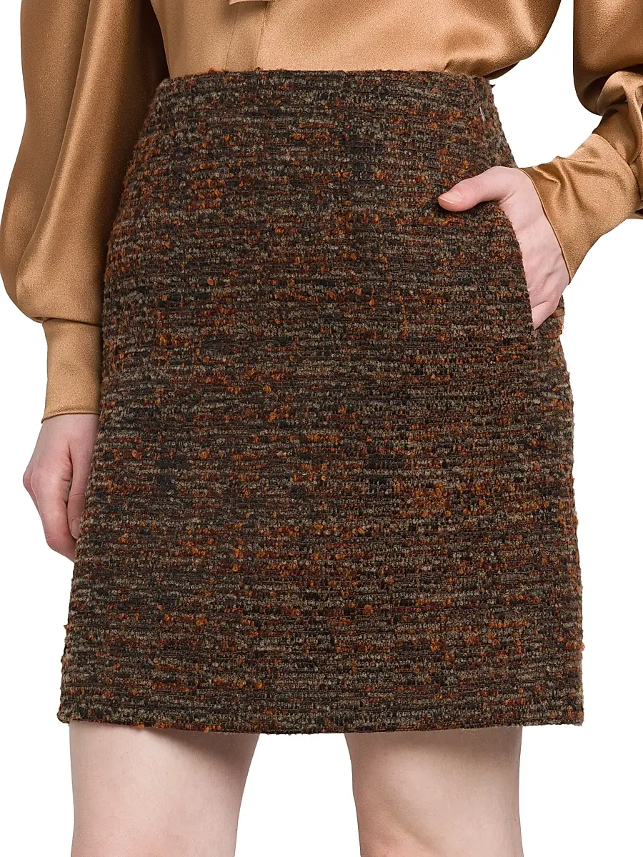 Alberta Ferretti Women's Bouclé Slim Miniskirt | Thumbnail 4 Alberta Ferretti Women's Bouclé Slim Miniskirt | Thumbnail 4