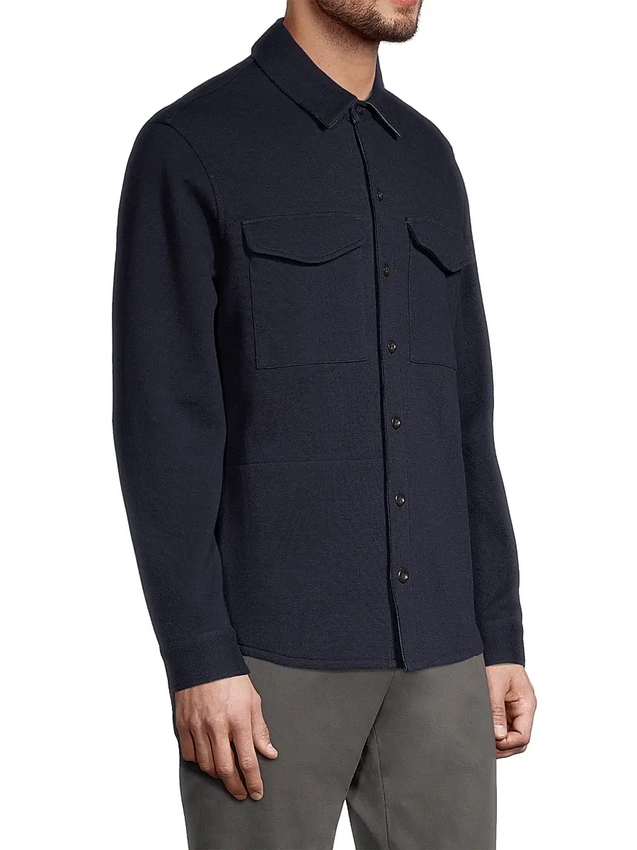 Vince Men's Cotton-Blend Shirt Jacket | Thumbnail 4