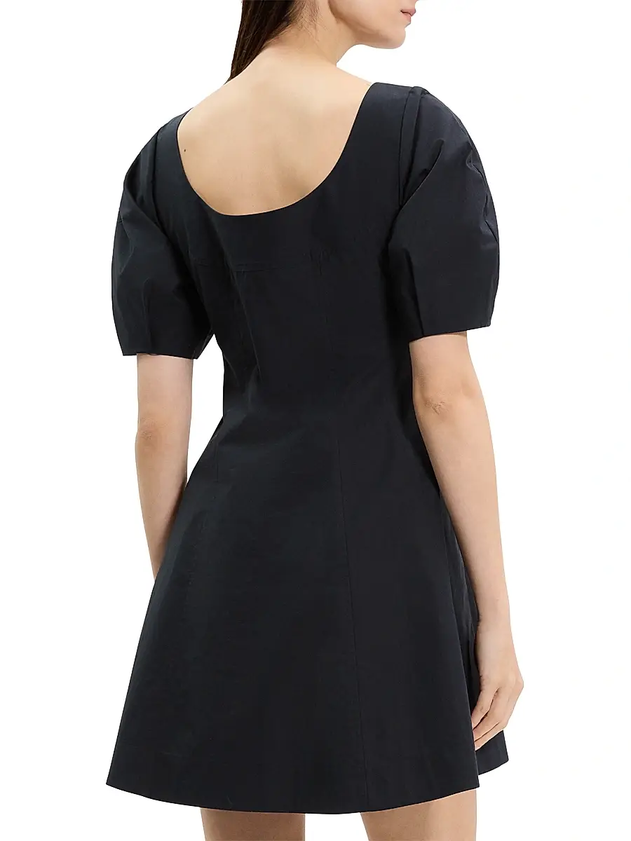 Theory Women's City Stretch-Cotton Fit & Flare Minidress | Thumbnail 5
