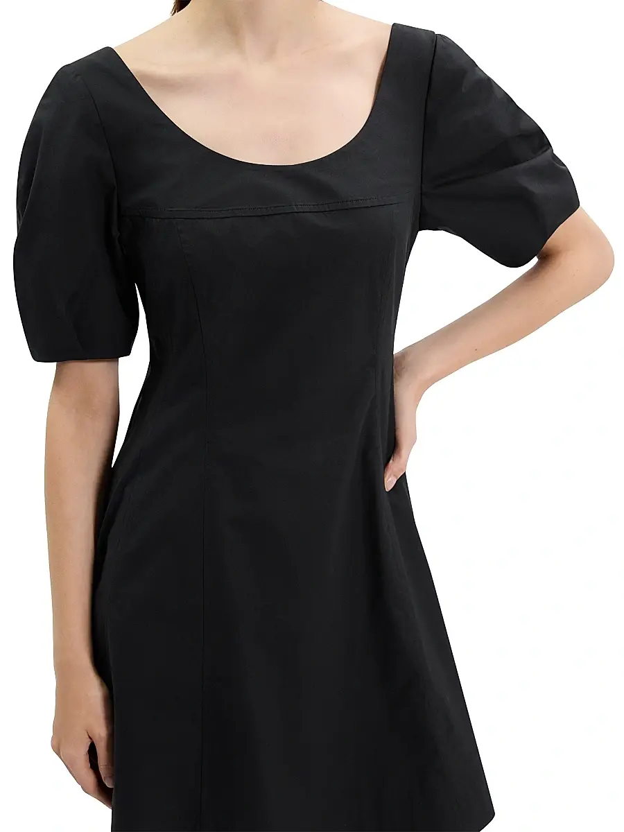 Theory Women's City Stretch-Cotton Fit & Flare Minidress | Thumbnail 6