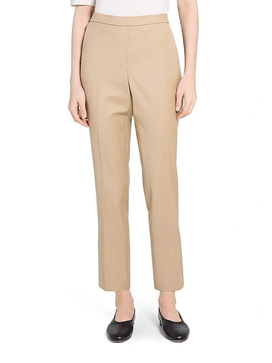 Theory Women's Treeca Wool Crop Trousers | Thumbnail 3 Theory Women's Treeca Wool Crop Trousers | Thumbnail 3
