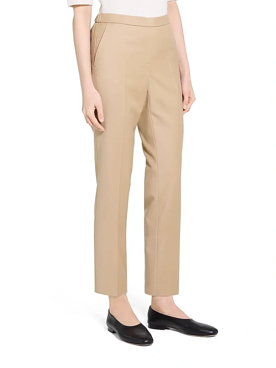 Theory Women's Treeca Wool Crop Trousers | Thumbnail 4 Theory Women's Treeca Wool Crop Trousers | Thumbnail 4