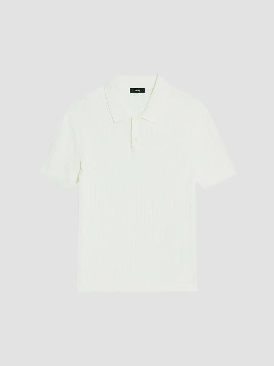 Theory Men's Cable-Knit Polo Shirt
