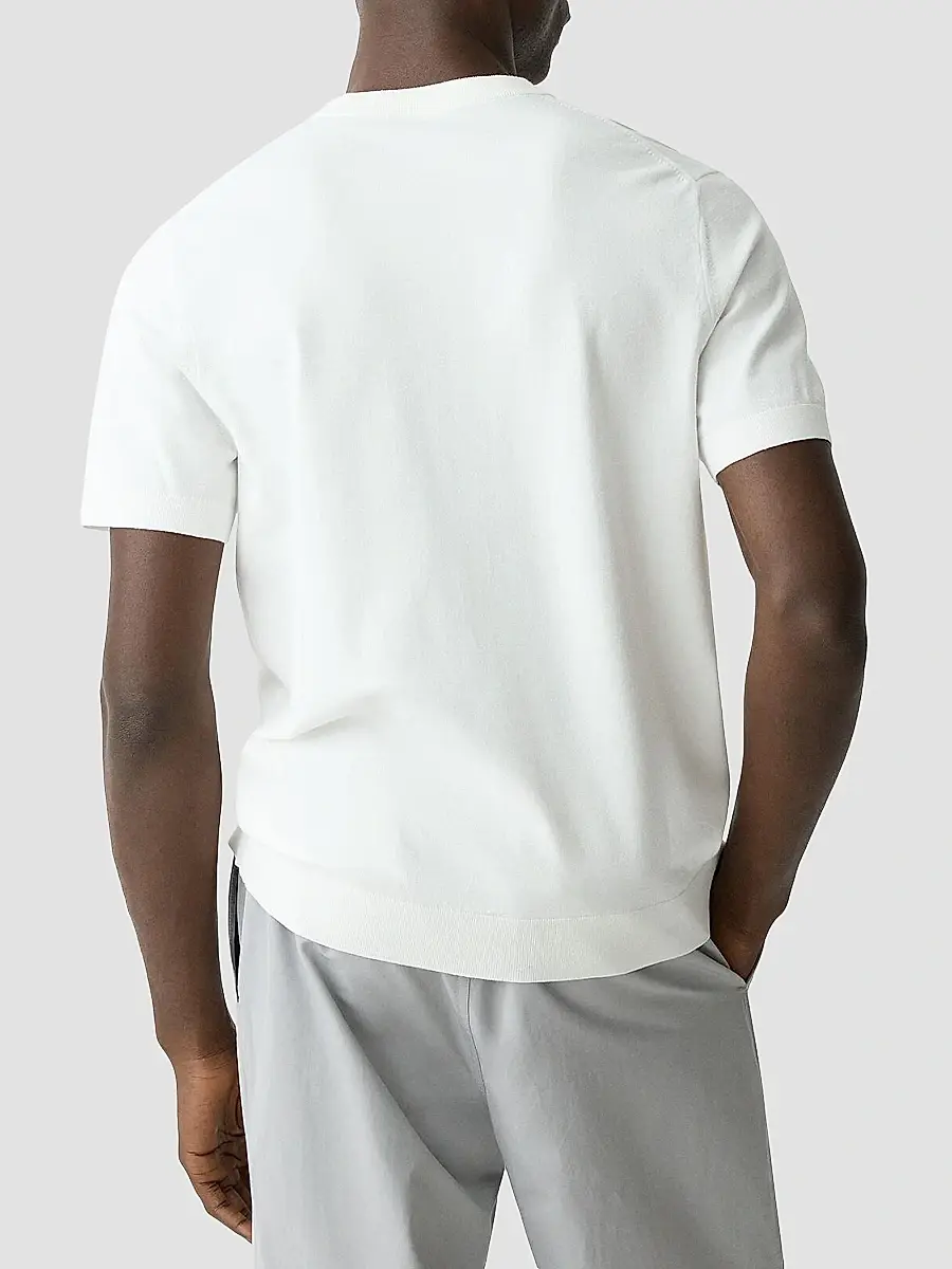 Theory Men's Soris Knit Crewneck Elasticized Hem T-Shirt | Thumbnail 5 Theory Men's Soris Knit Crewneck Elasticized Hem T-Shirt | Thumbnail 5