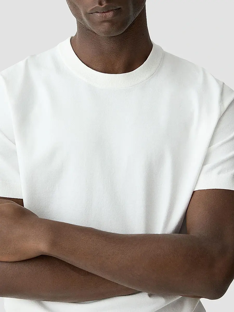 Theory Men's Soris Knit Crewneck Elasticized Hem T-Shirt | Thumbnail 6 Theory Men's Soris Knit Crewneck Elasticized Hem T-Shirt | Thumbnail 6