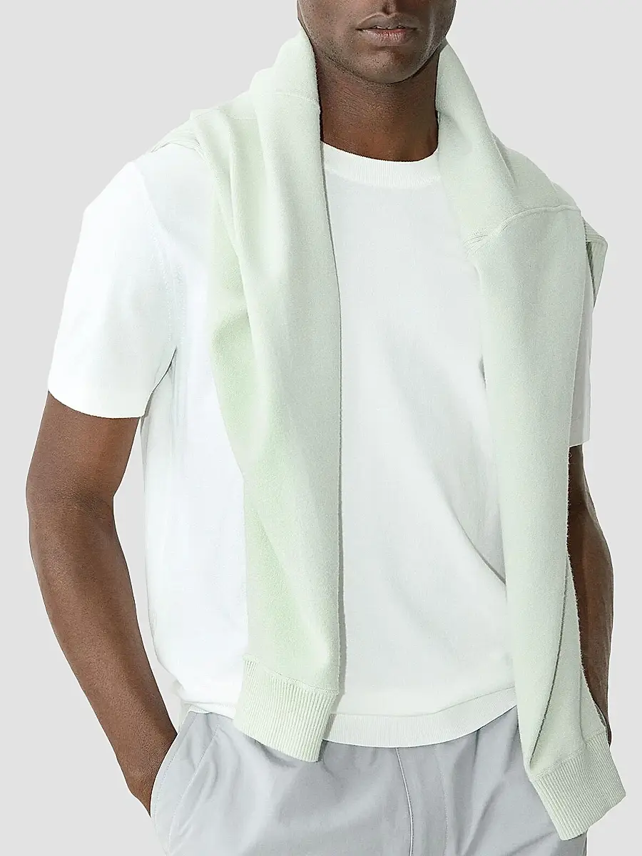 Theory Men's Soris Knit Crewneck Elasticized Hem T-Shirt | Thumbnail 7 Theory Men's Soris Knit Crewneck Elasticized Hem T-Shirt | Thumbnail 7
