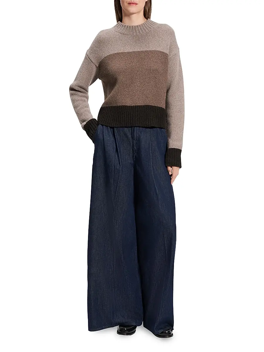 Theory Women's Colorblock Crewneck Sweater | Thumbnail 2